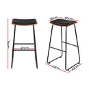 Artiss Bar Stools Kitchen Counter Stools Metal Chairs x2-3