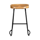 Artiss 2x Bar Stools Tractor Seat 65cm Wooden-6