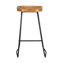 Artiss 2x Bar Stools Tractor Seat 75cm Wooden-5