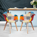 Artiss Dining Chairs Set of 2 Fabric Retro Replica DSW-8