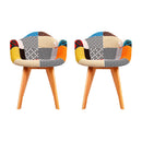Artiss Dining Chairs Set of 2 Fabric Retro Replica DSW-3