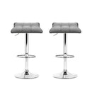 Artiss 2x Bar Stools Linen Padded Gas Lift-5