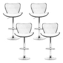 Artiss 4x Bar Stools Gas Lift Leather Seat White-6