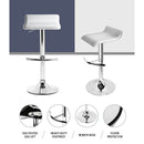 Artiss 4x Bar Stools Adjustable Gas Lift Chairs White-9
