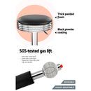 Artiss 4x Bar Stools Leather Padded Gas Lift Silver-12