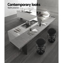 Artiss 2x Bar Stools Leather Padded Gas Lift Black-8