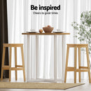 Artiss 2x Bar Stools Rubber Wood Stool Counter Chair Rattan Barstools Kitchen-12