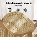 Artiss 2x Bar Stools Bamboo Rattan Stool Counter Chair Kitchen Barstools-4