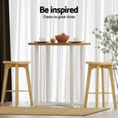 Artiss 2x Bar Stools Bamboo Rattan Stool Counter Chair Kitchen Barstools-6