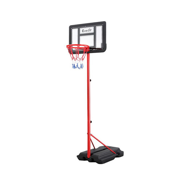 Everfit Adjustable 1.6M Kids Basketball Hoop Stand System Portable Wheeled Base
