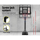 Everfit 3.05M Basketball Hoop Stand System Adjustable Height Portable Pro Black-5