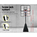 Everfit 3.05M Basketball Hoop Stand System Adjustable Height Portable Black Pro-5