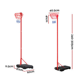 Everfit 3.05M Netball Hoop Basketball Stand System Net Ring - 0