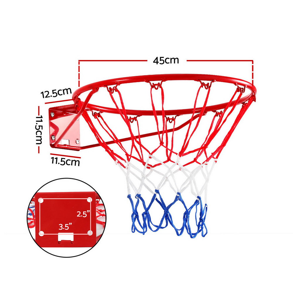 Everfit Basketball Ring Hoop Rim Goal Net 45CM - 0