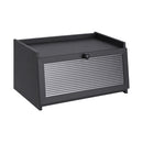 Artiss Bamboo Bread Box Kitchen Countertop Storage Clear Window Shelf 40cm Black-9