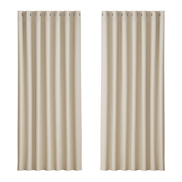 Artiss 2X Blockout Curtains Eyelet 240x230cm Beige