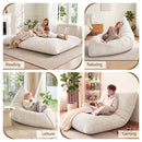 Artiss 3 in 1 Bean Bag Chair Cover (No Filler) Convertible Bean Bag for Adults, Corduroy Stuffed Animal Storage Bean Bag Cover Washable for Living Room Bedroom, Beige-8