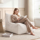 Artiss Bean Bag Chair Cover (No Filler) Soft Corduroy Stuffed Animal Storage Bean Bag Cover for Adults, Washable Lazy Sofa Cover for Living Room Bedroom, Beige-1