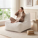 Artiss Bean Bag Chair Cover (No Filler) Soft Corduroy Stuffed Animal Storage Bean Bag Cover for Adults, Washable Lazy Sofa Cover for Living Room Bedroom, Beige-9