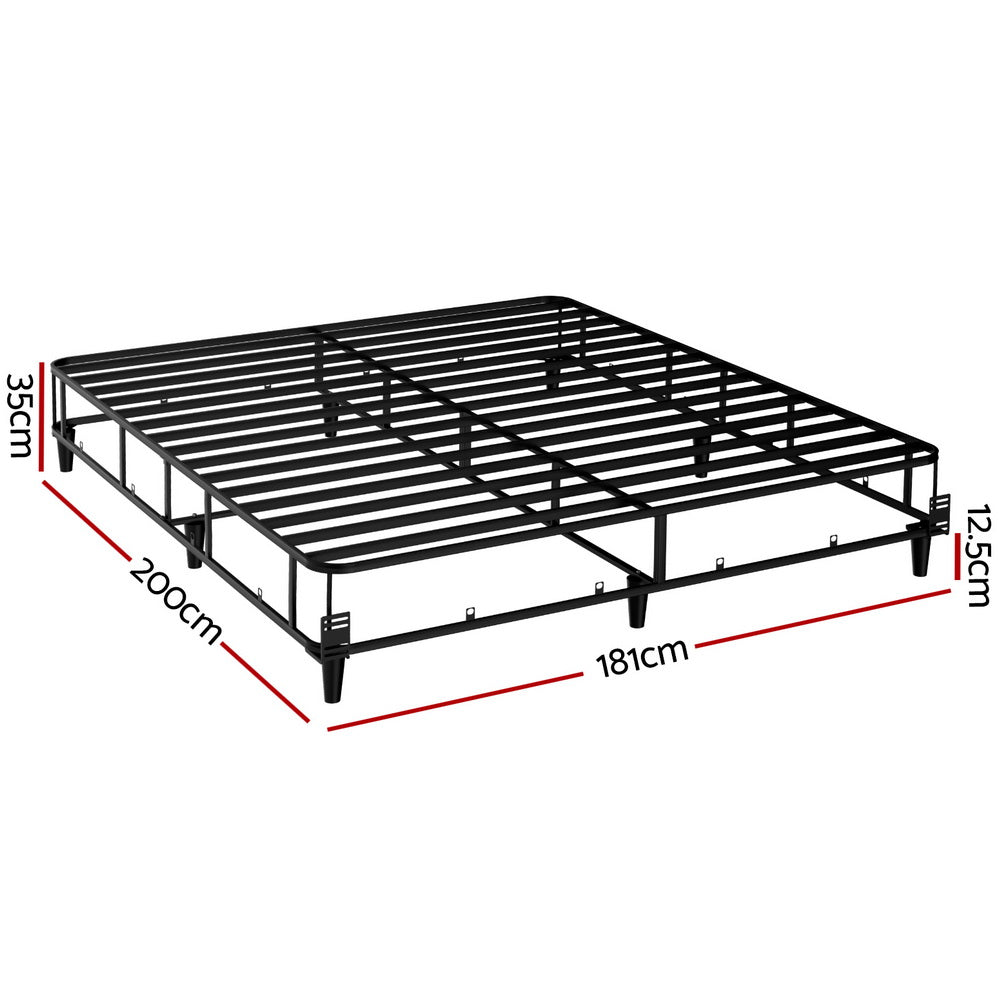 Artiss Bed Frame King Size Metal Grey MASON - 0