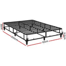 Artiss Bed Frame Queen Size Metal Grey MASON-3