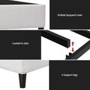 Artiss Bed Frame Queen Size Metal Grey MASON-7