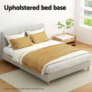 Artiss Bed Frame Double Size Beige ZORA-5