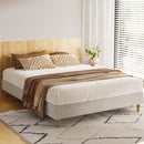 Artiss Bed Frame Queen Size Beige ZORA-1