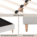 Artiss Bed Frame Queen Size Beige ZORA-7