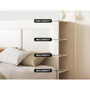 Artiss Bed Head Headboard Queen with Shelves - CABI White-5