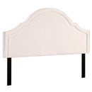 Artiss Bed Frame Bed Head Headboard King Velvet IRIS Beige-1