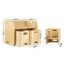 Keezi 3PCS Kids Table and Chairs Set Multifunctional Storage Desk-2