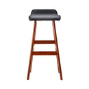 Artiss 2x Bar Stools Wooden Stool Black-4