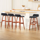 Artiss 4x Bar Stools Wooden Stool Black-1