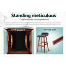 Artiss 4x Bar Stools Wooden Stool Black-6