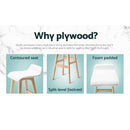 Artiss 4x Bar Stools Wooden Stool White-4