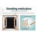 Artiss 4x Bar Stools Wooden Stool White-6