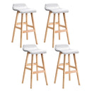 Artiss 4x Bar Stools Wooden Stool White-7