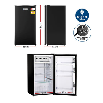 Devanti 95L Bar Fridge Black - 0