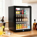 Devanti 56L Bar Fridge Glass Door Mini Fridge Countertop Cooler Black-7
