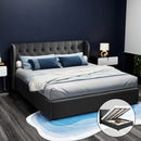 Artiss Bed Frame King Size Gas Lift Charcoal ISSA-8