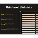 Artiss Issa Bed Frame Fabric Gas Lift Storage - Grey King-5