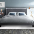 Artiss Neo Bed Frame Fabric - Grey Double-1