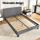 Artiss Neo Bed Frame Fabric - Grey Double-5