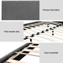 Artiss Neo Bed Frame Fabric - Grey Double-7