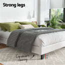 Artiss Neo Bed Frame PU Leather - White Double-6