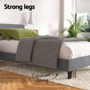 Artiss Neo Bed Frame Fabric - Grey King Single-6