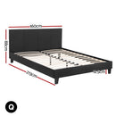 Artiss Neo Bed Frame Fabric - Charcoal Queen-3