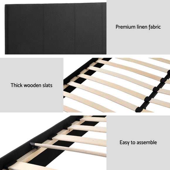 Artiss Neo Bed Frame Fabric - Charcoal Queen