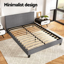 Artiss Neo Bed Frame Fabric - Grey Queen-5